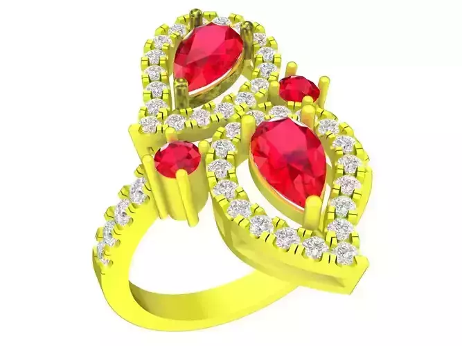 A7479 Fashion Diamond Women Ring 3D Model