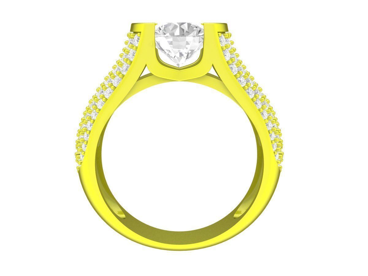 A7494 Fashion Diamond Women Ring 3D Model 3D print model_3