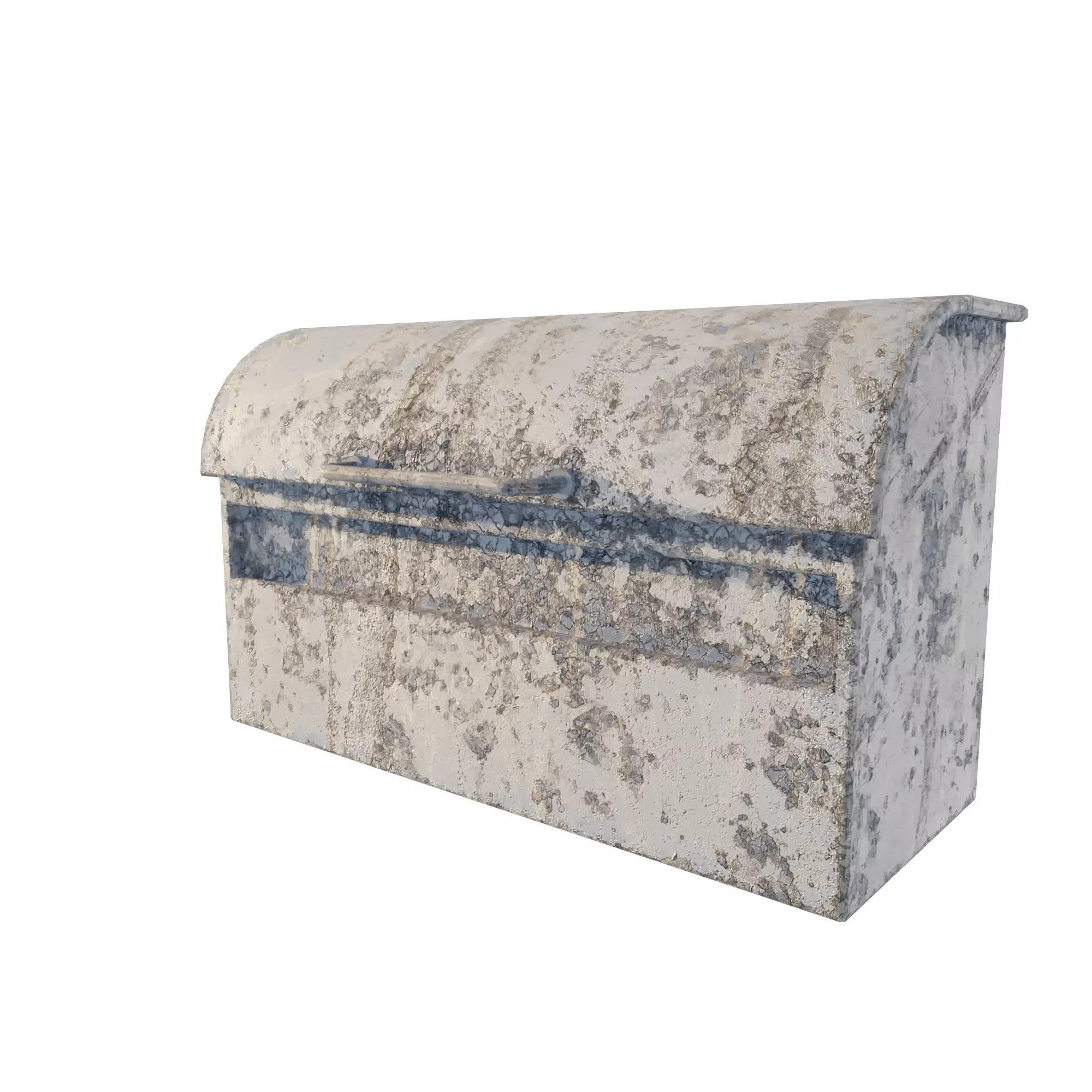 Japanese Rust Trash Can Low-poly 3D model_0