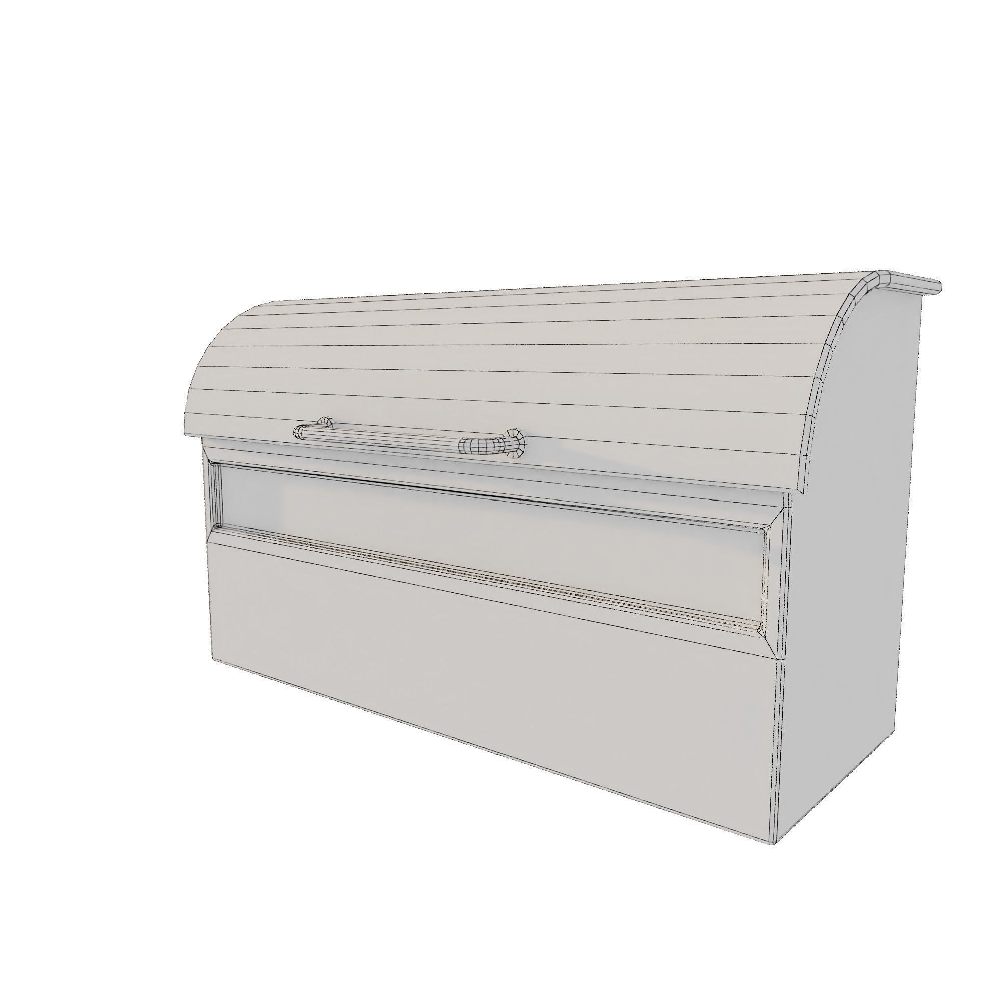 Japanese Rust Trash Can Low-poly 3D model_1