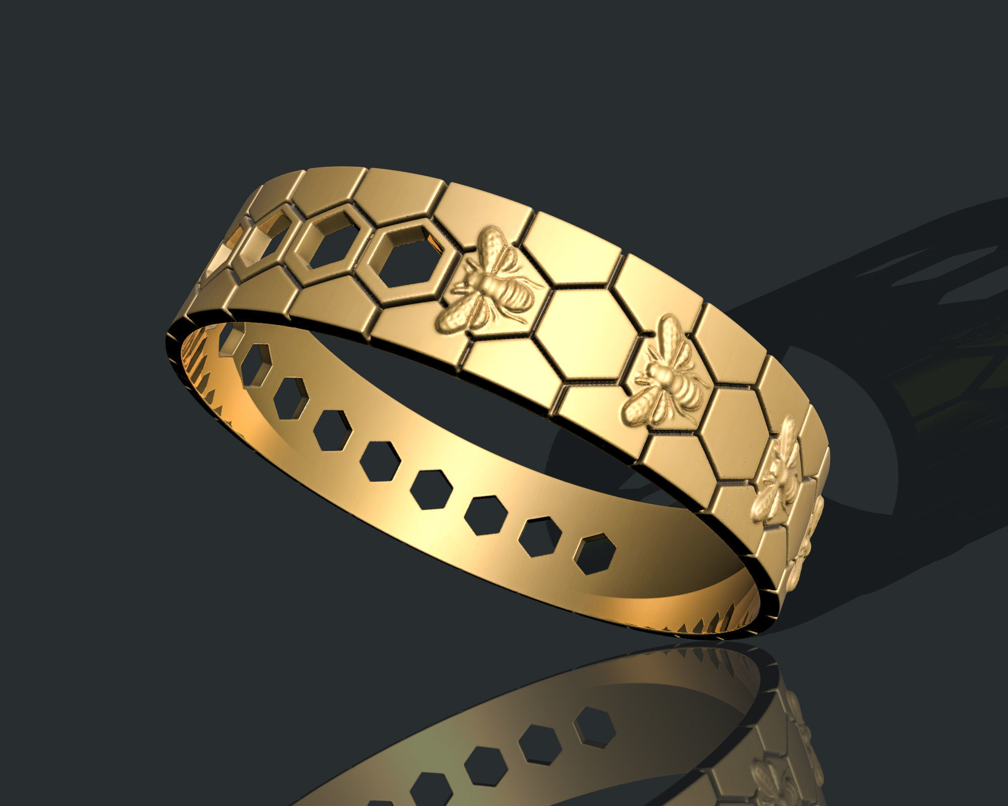 BEE BRACELET 3D print model_1