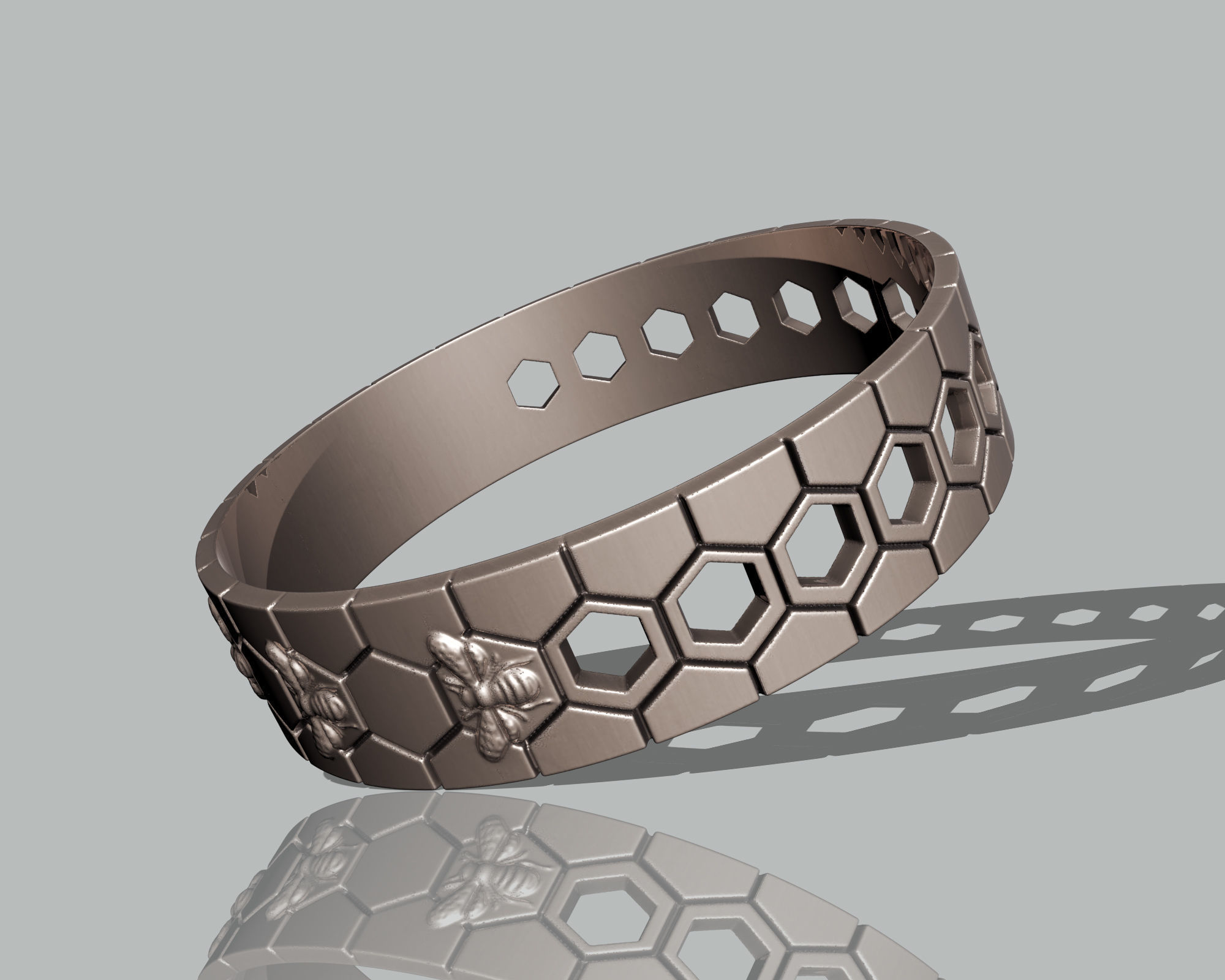 BEE BRACELET 3D print model_2