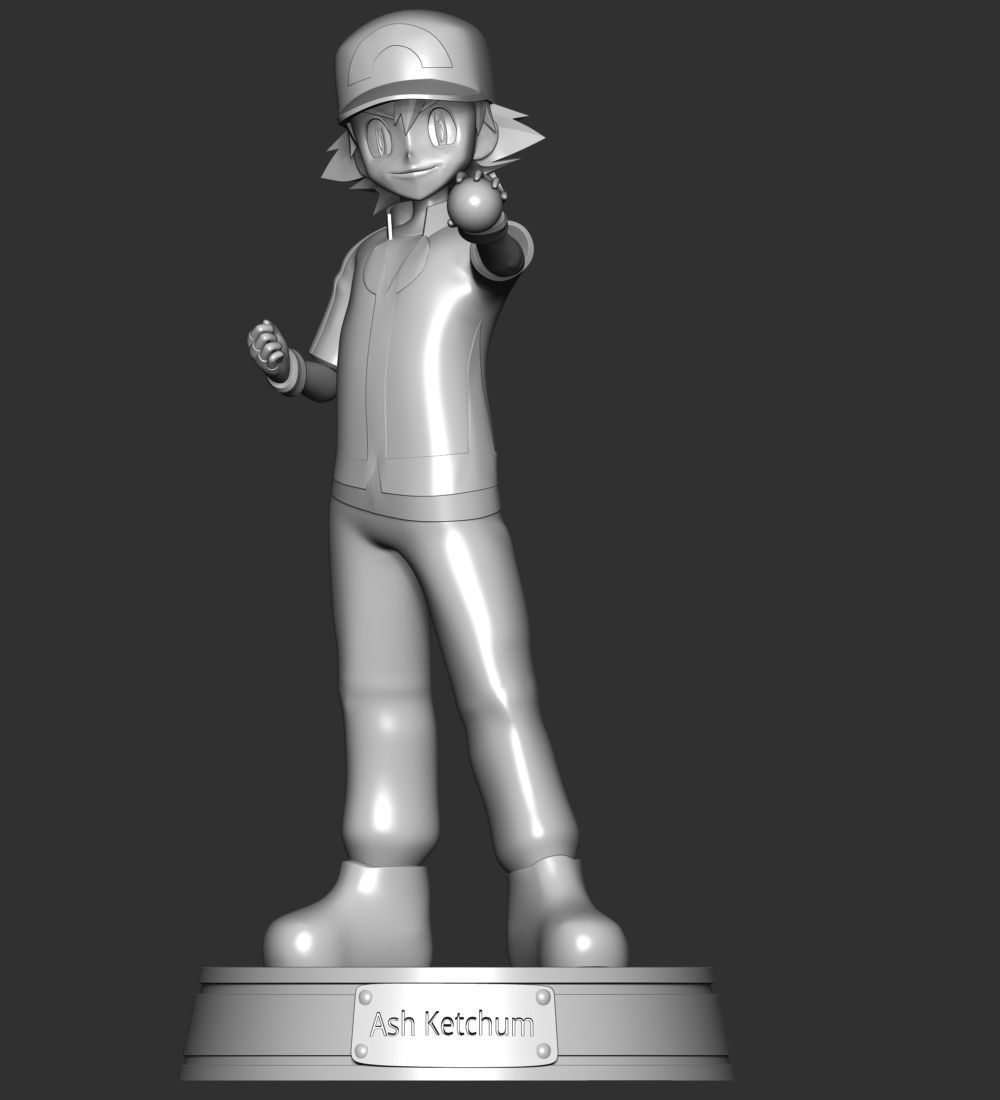 Ash Ketchum - Satoshi Pokemon 3D print model_9