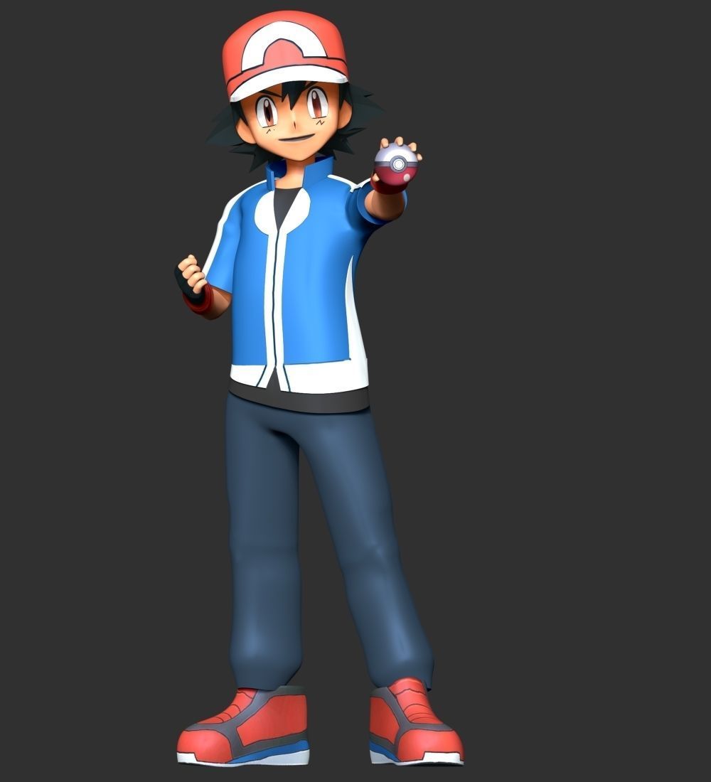Ash Ketchum - Satoshi Pokemon 3D print model_5