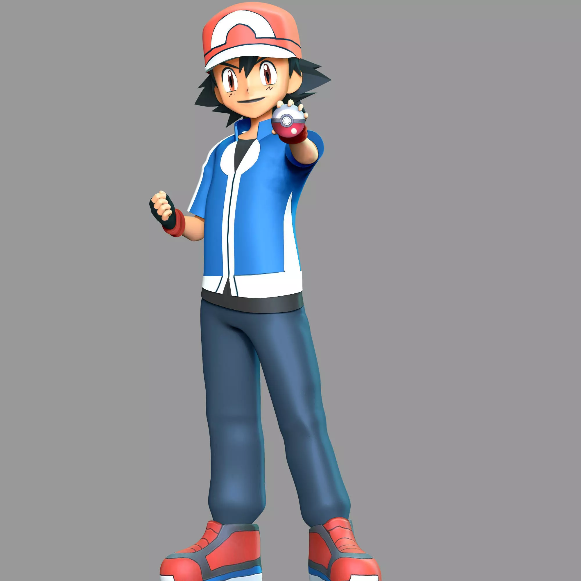 Ash Ketchum - Satoshi Pokemon 3D print model_0