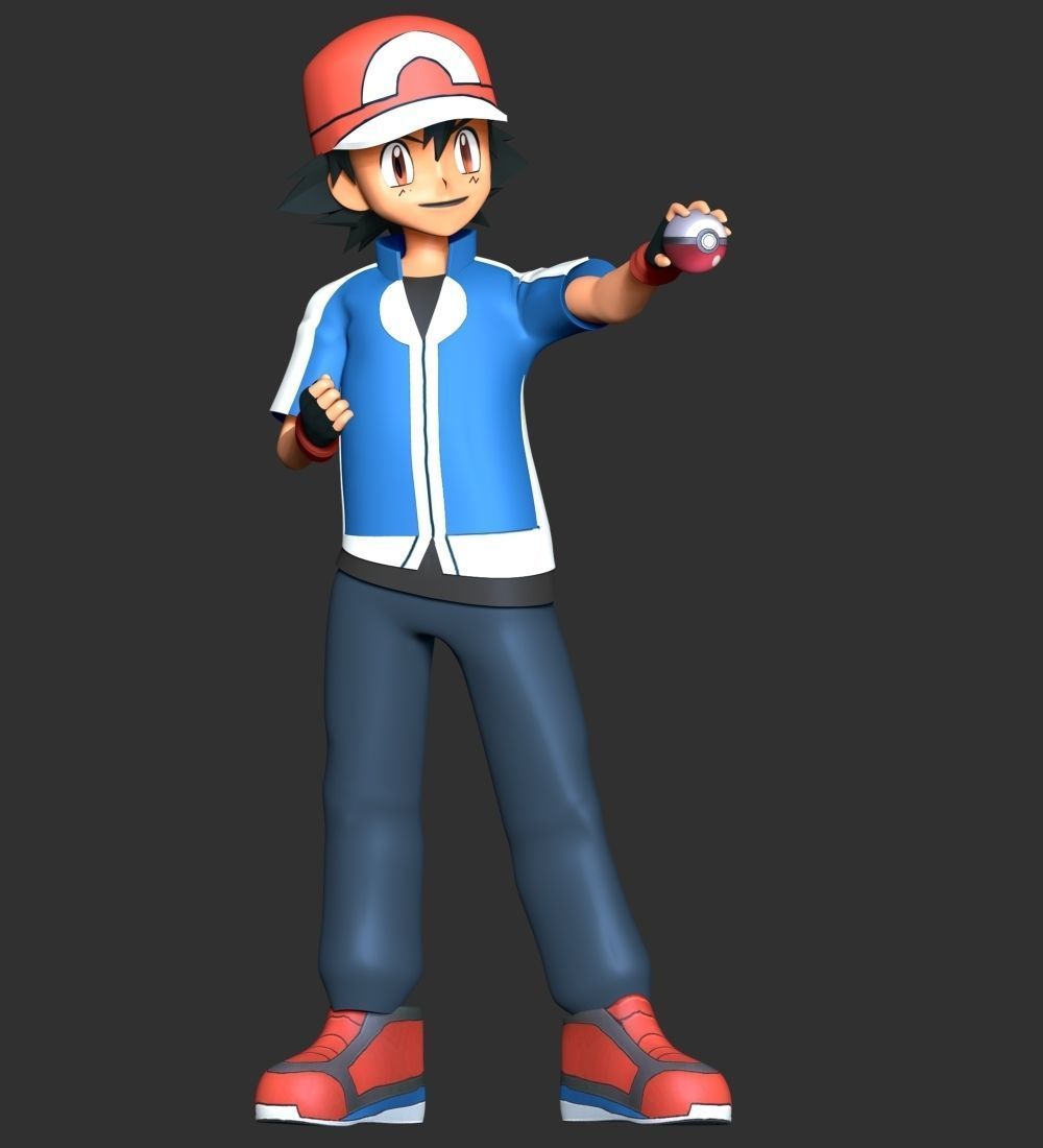 Ash Ketchum - Satoshi Pokemon 3D print model_6