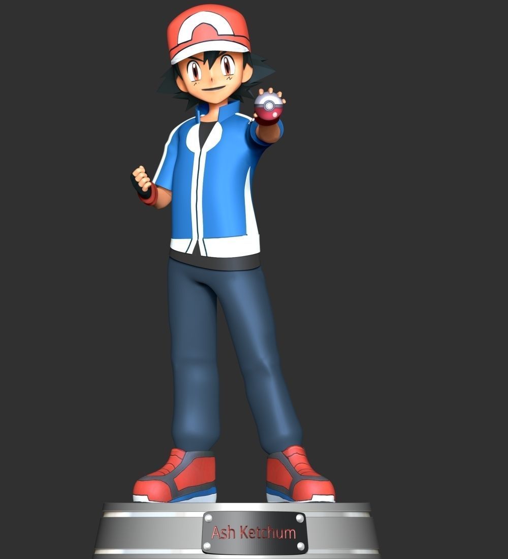 Ash Ketchum - Satoshi Pokemon 3D print model_1