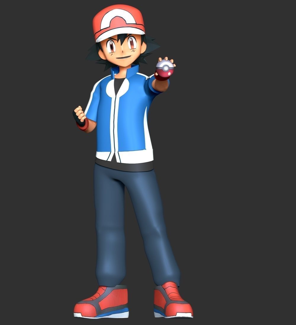 Ash Ketchum - Satoshi Pokemon 3D print model_2