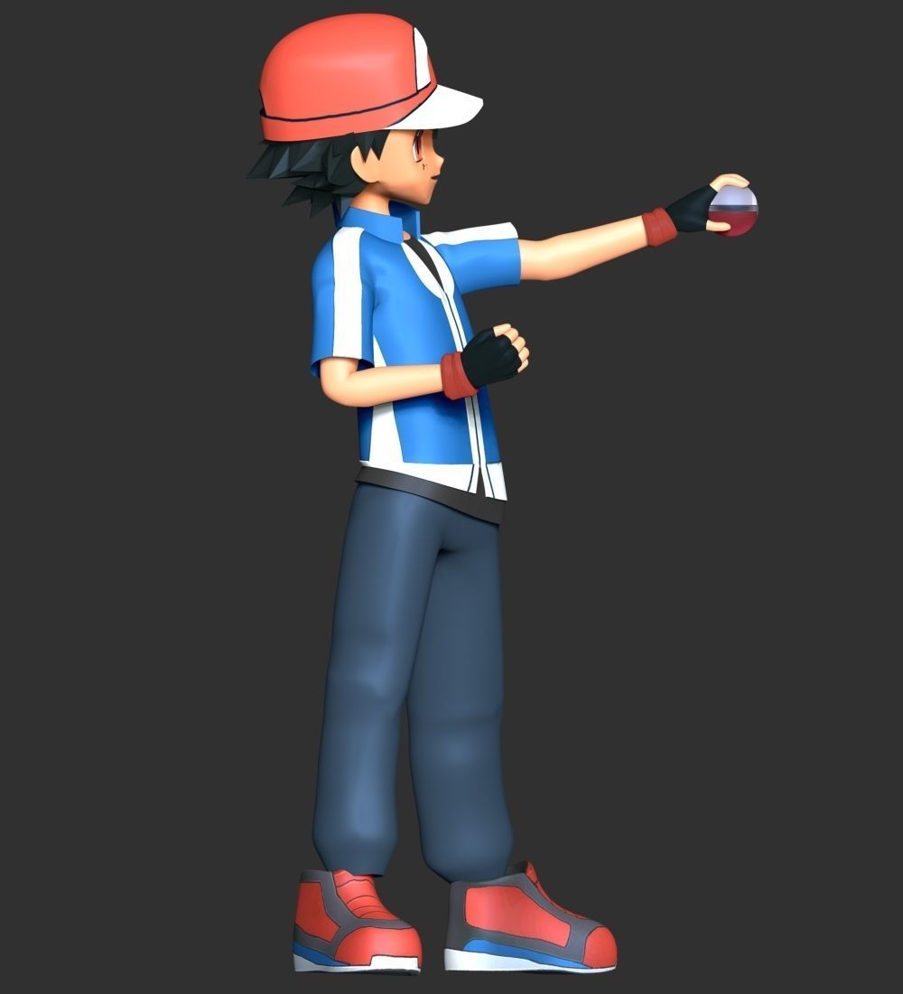Ash Ketchum - Satoshi Pokemon 3D print model_7