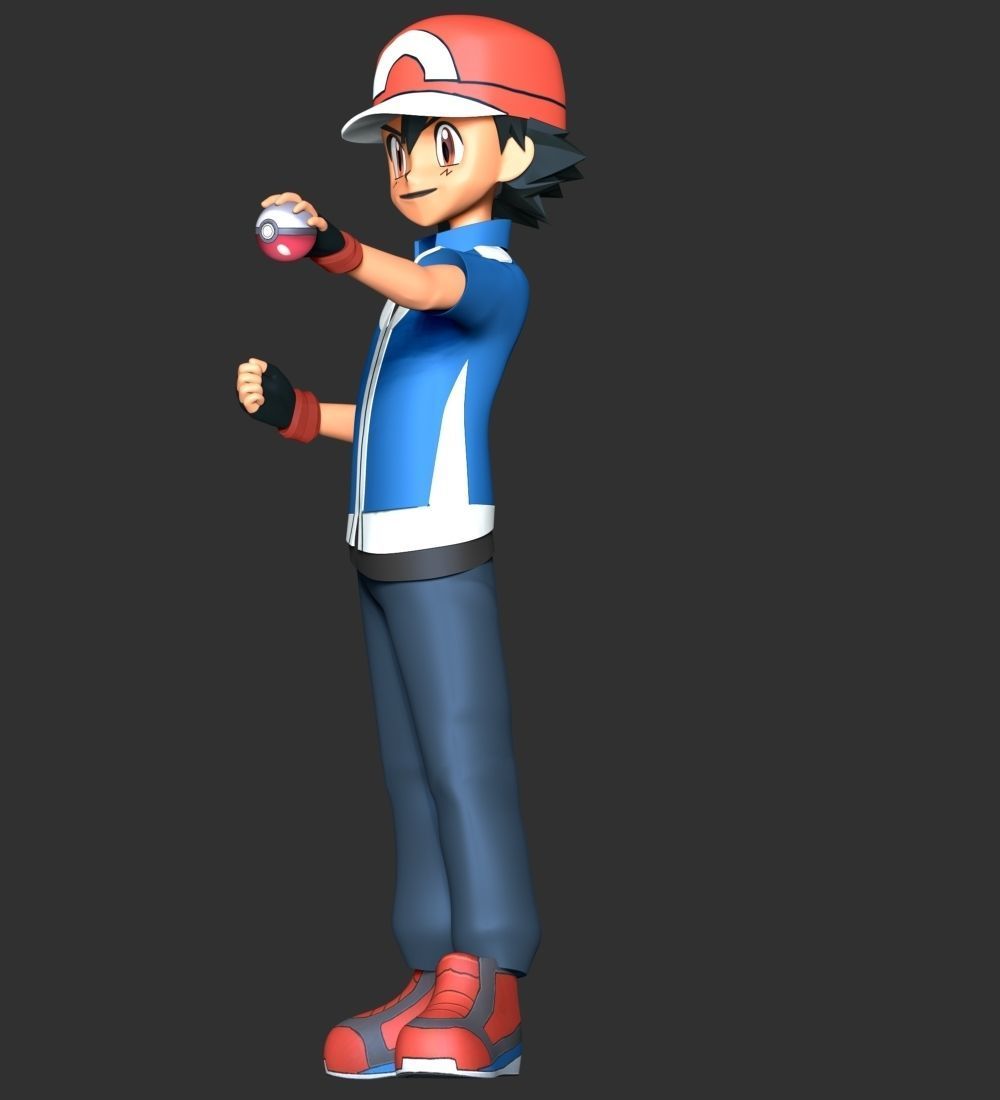 Ash Ketchum - Satoshi Pokemon 3D print model_3