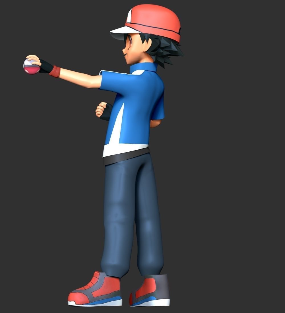 Ash Ketchum - Satoshi Pokemon 3D print model_8