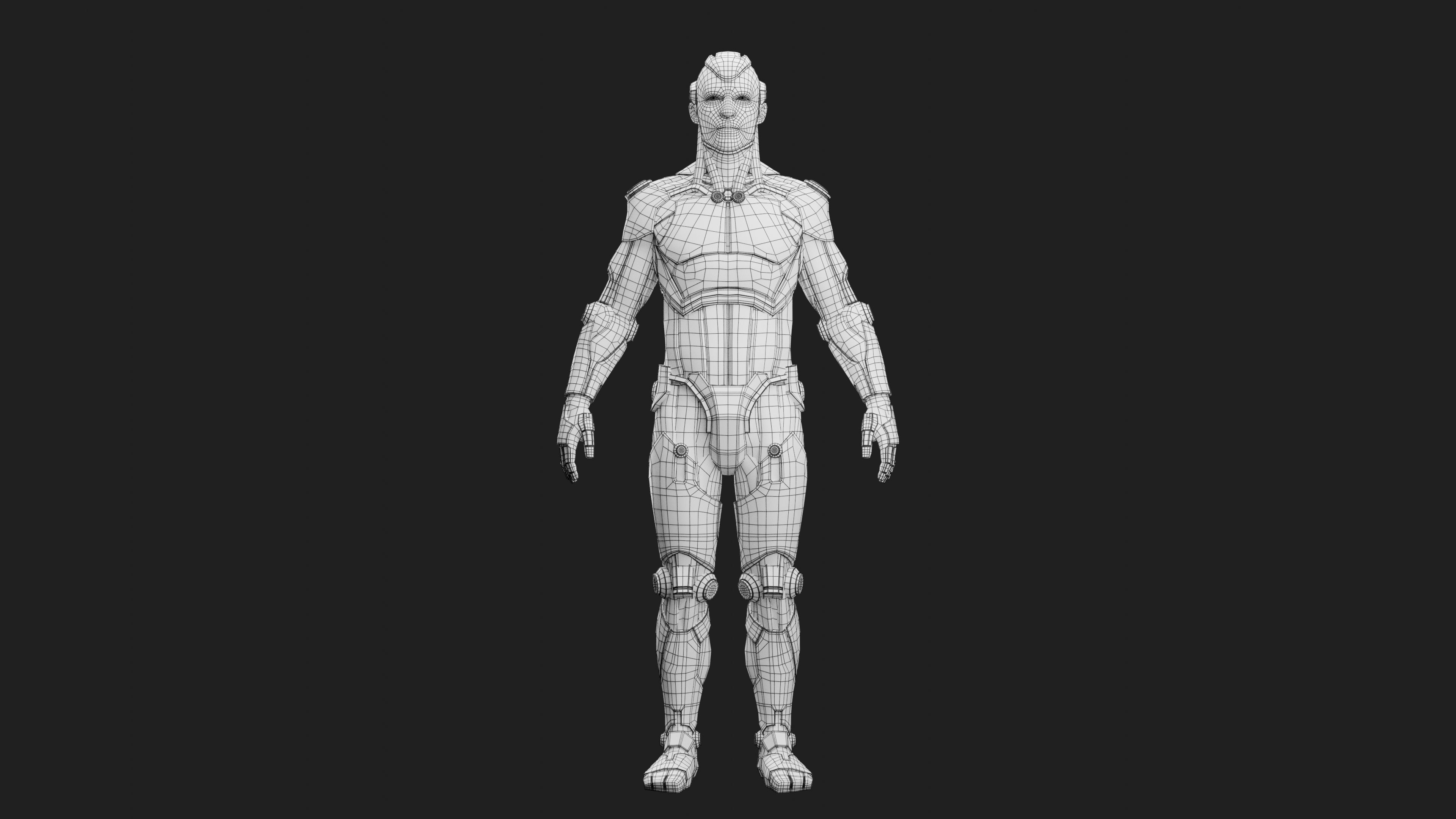 Male Robot 04 - MR04 3D print model_9