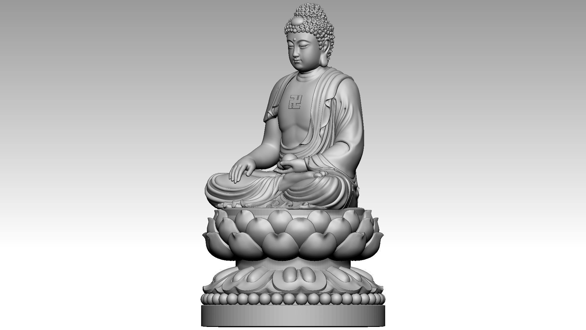 Amitabha Buddha 1 3D print model_1