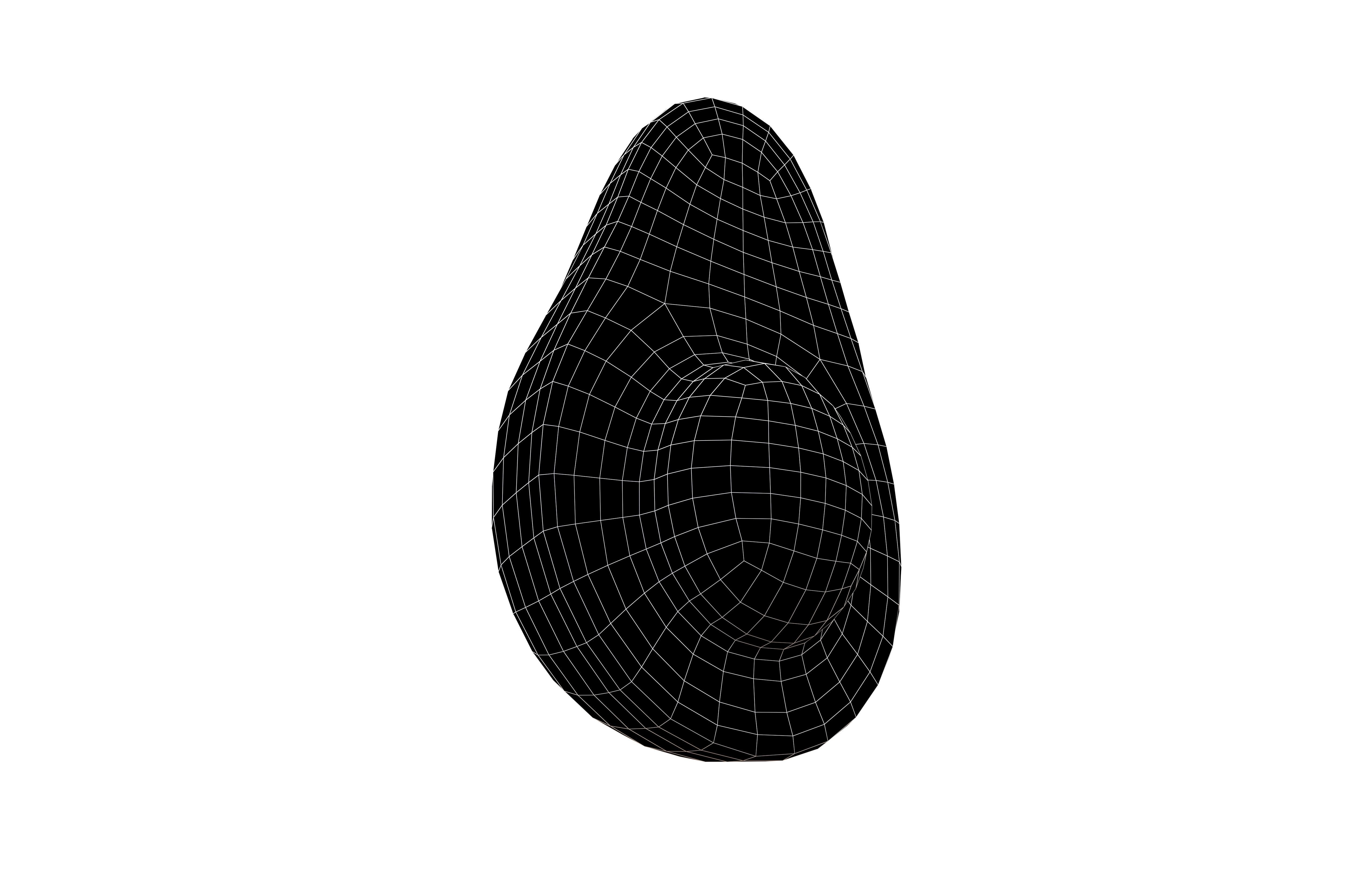 Avocado v1 001 Low-poly 3D model_6