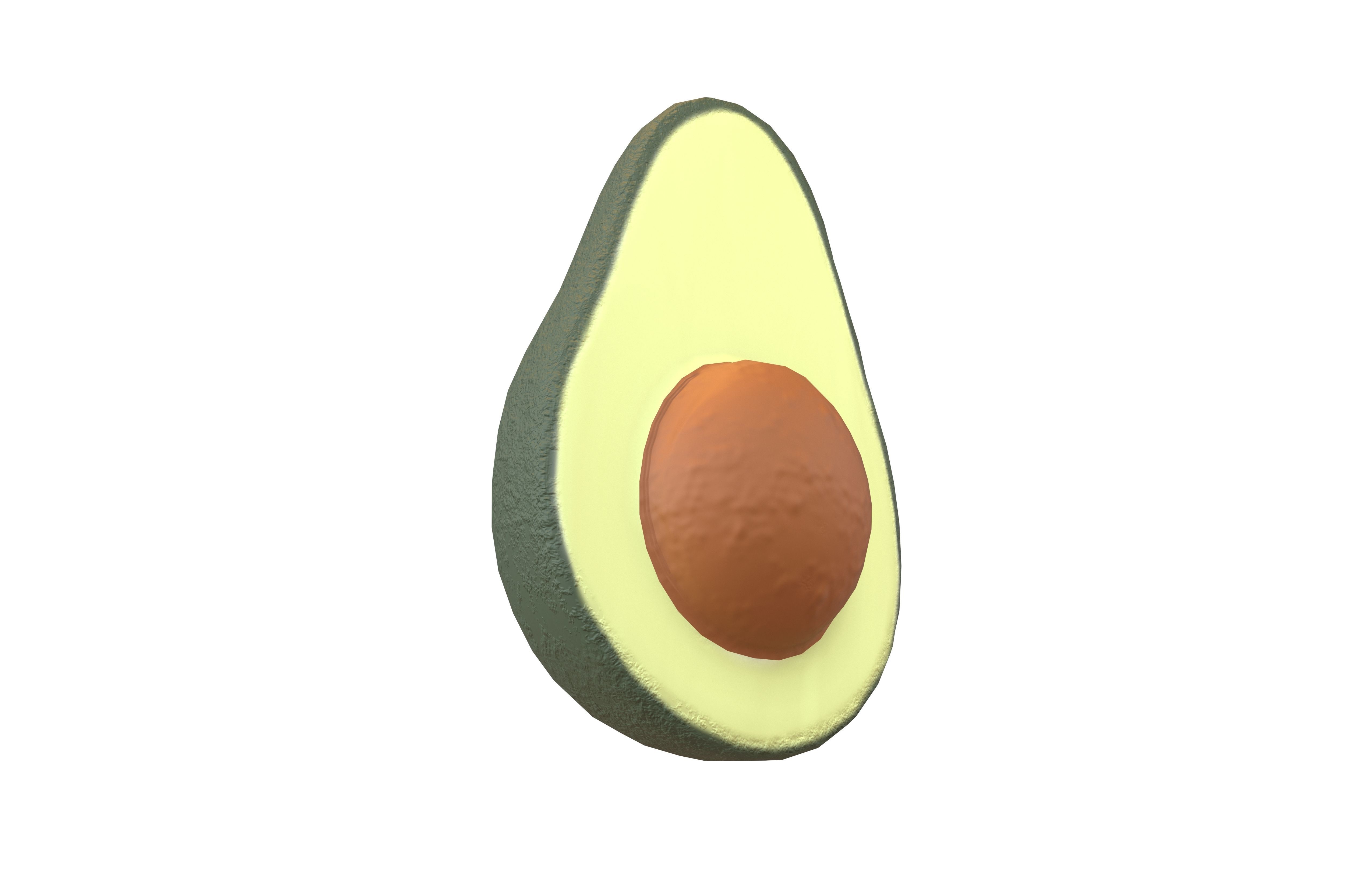 Avocado v1 001 Low-poly 3D model_3