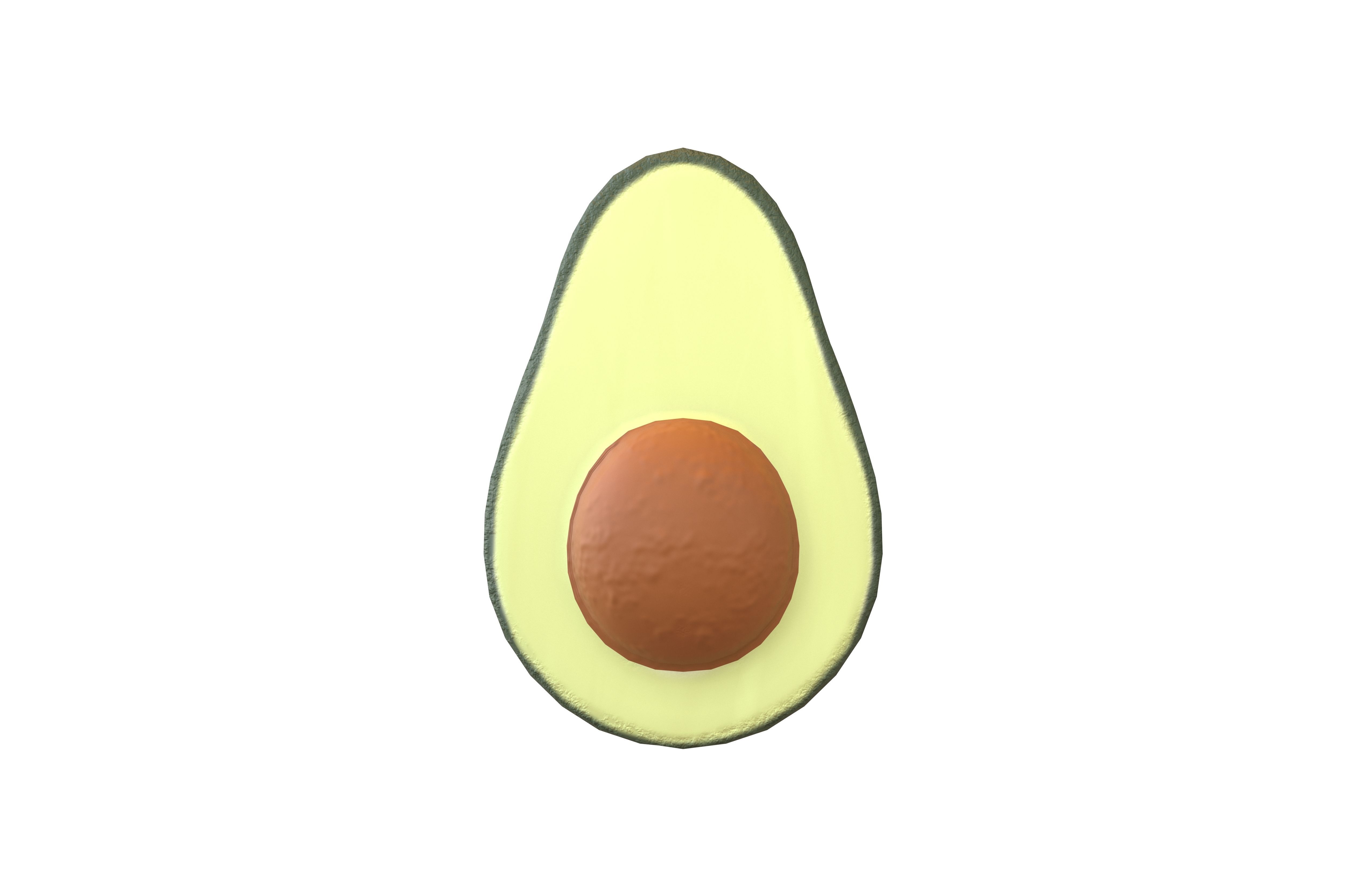 Avocado v1 001 Low-poly 3D model_1