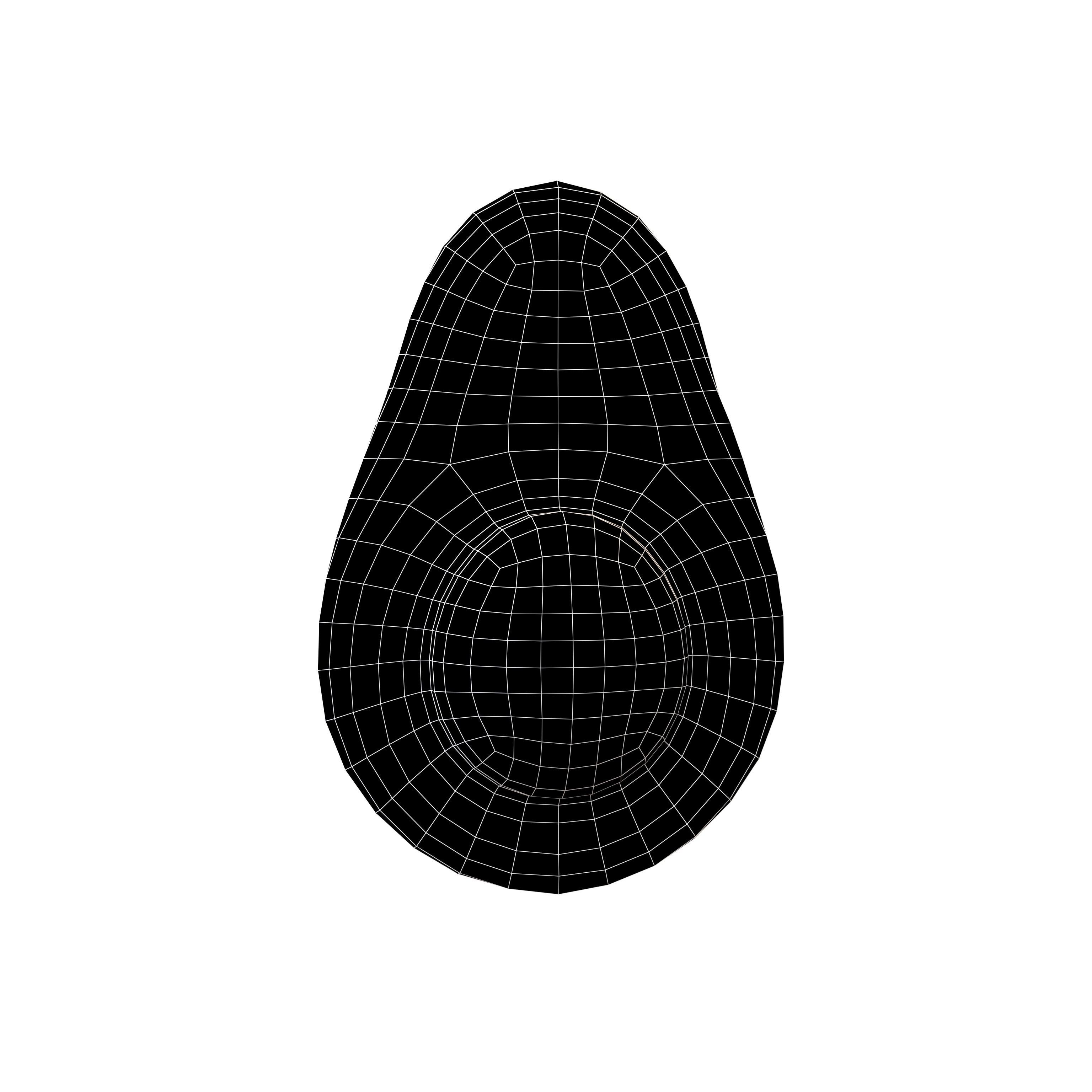 Avocado v1 001 Low-poly 3D model_7