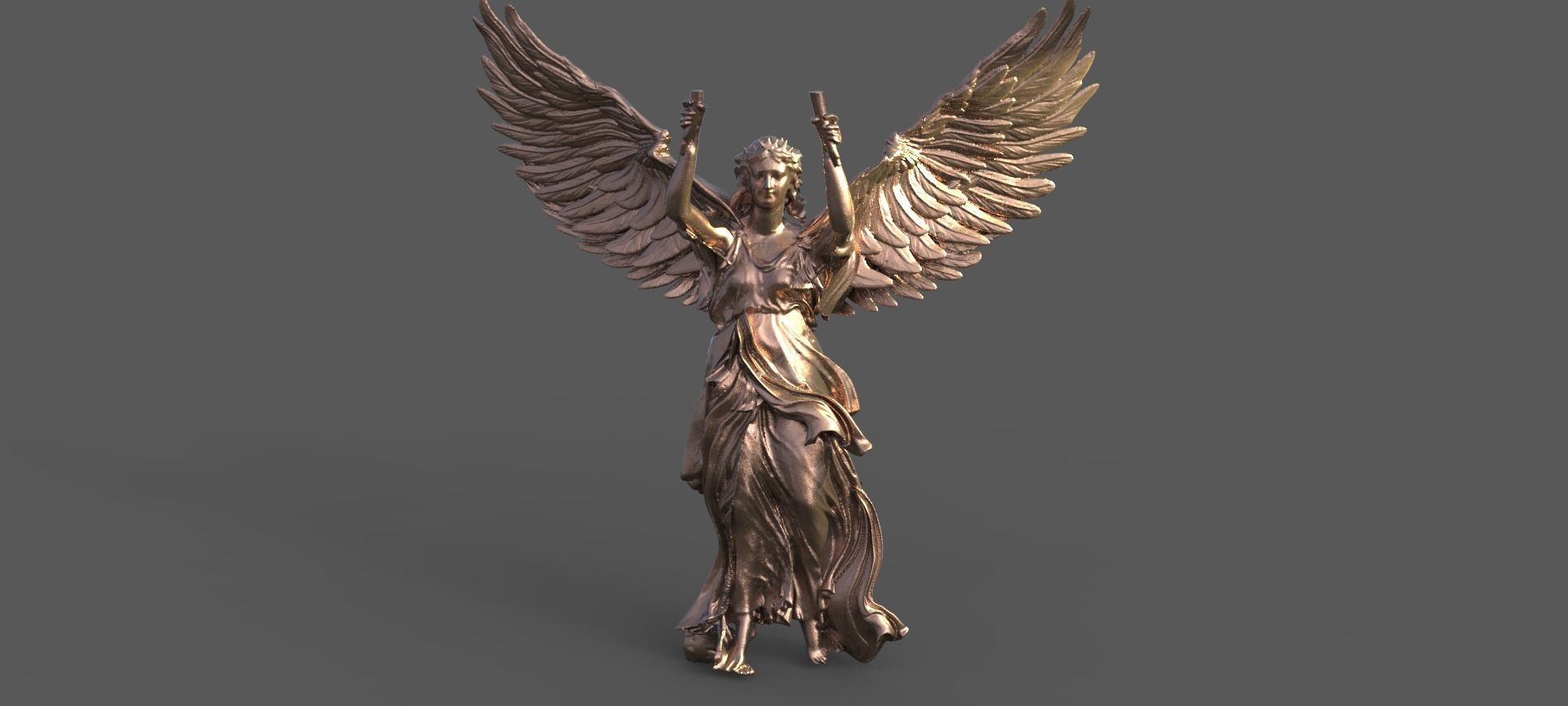Delphi Torch Statue 3D model_1