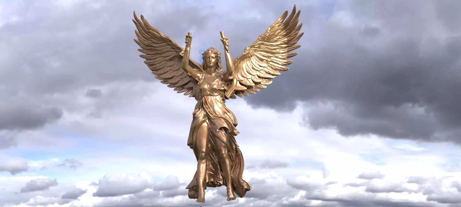 Delphi Torch Statue base 3D model_0