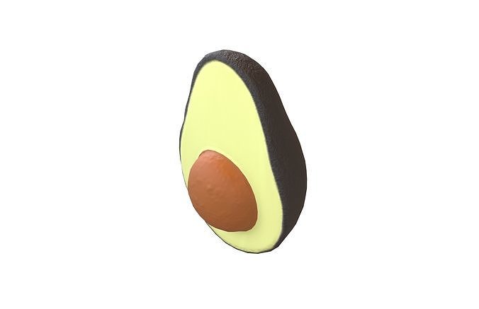 Avocado v1 002 Low-poly 3D model 3