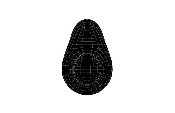 Avocado v1 002 Low-poly 3D model 5