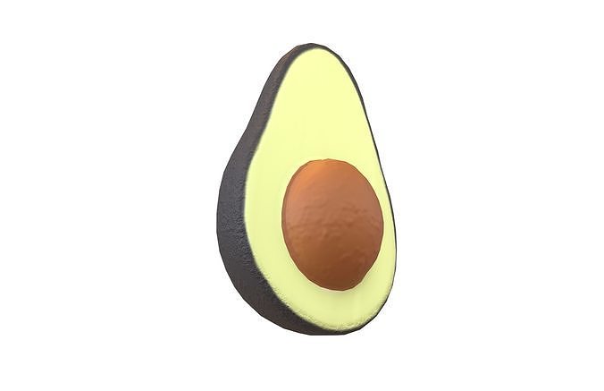 Avocado v1 002 Low-poly 3D model 4
