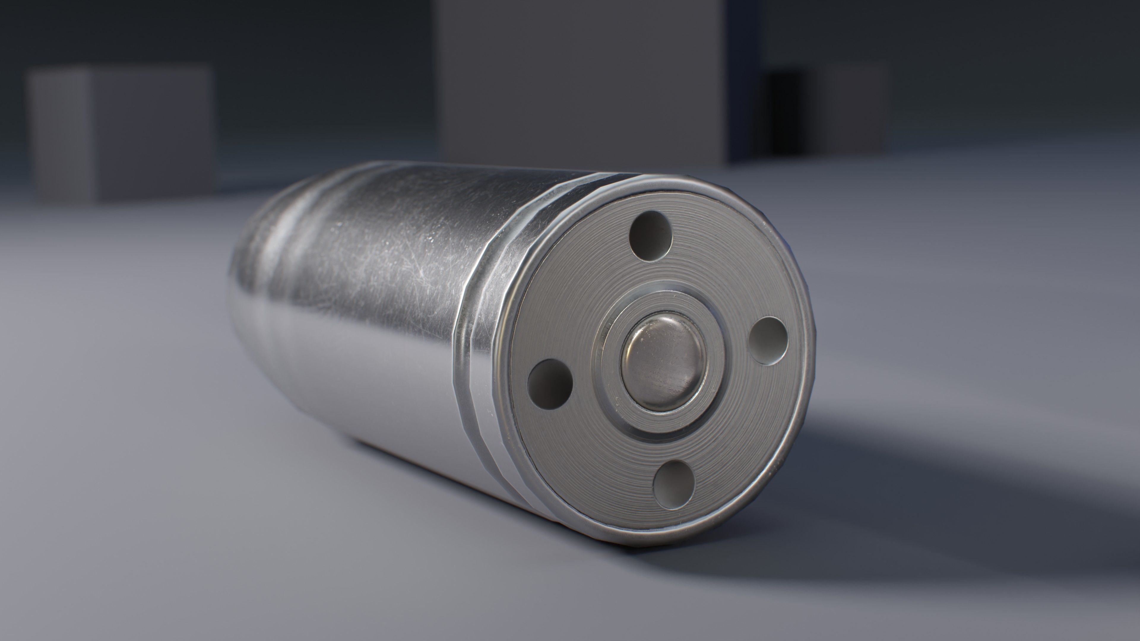 13mm Gyrojet Rocket Bullet Low-poly 3D model_7