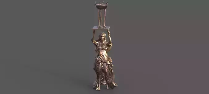 Delphi Torch Statue anatomy figure 