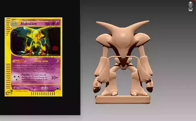 Alakazam Pokemon OBJ STL