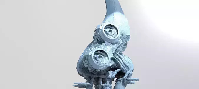 asteroid moon base exhaust funnels