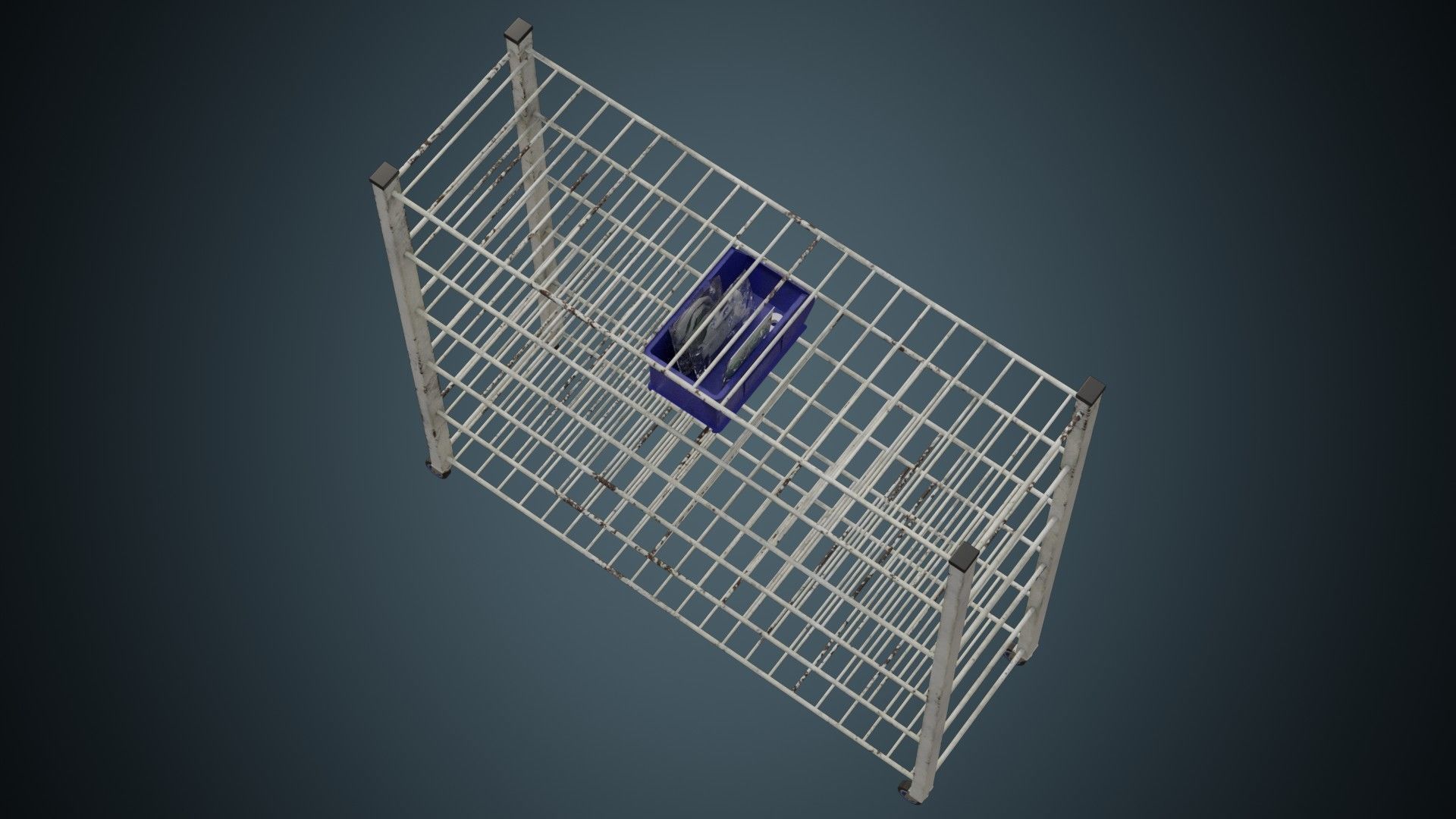Medical Shelf 2B Low-poly 3D model_5