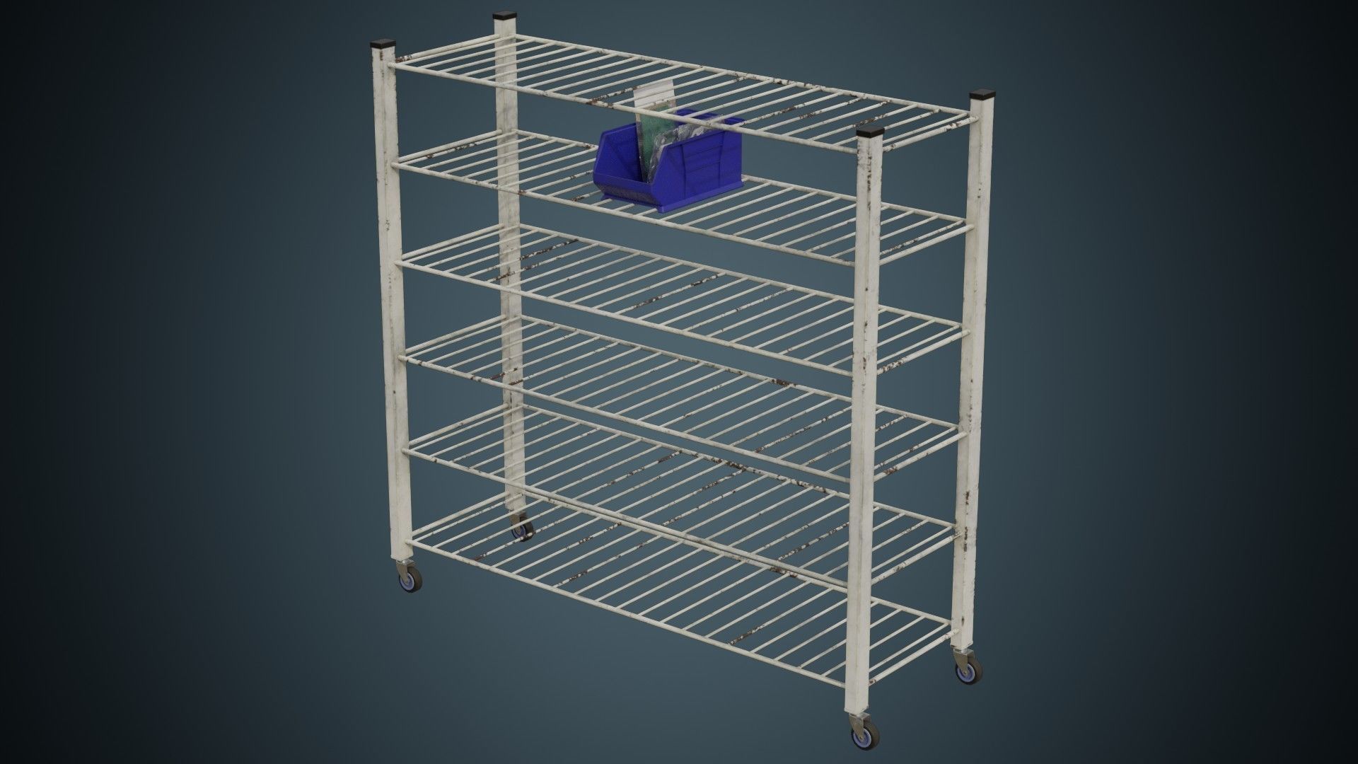 Medical Shelf 2B Low-poly 3D model_3
