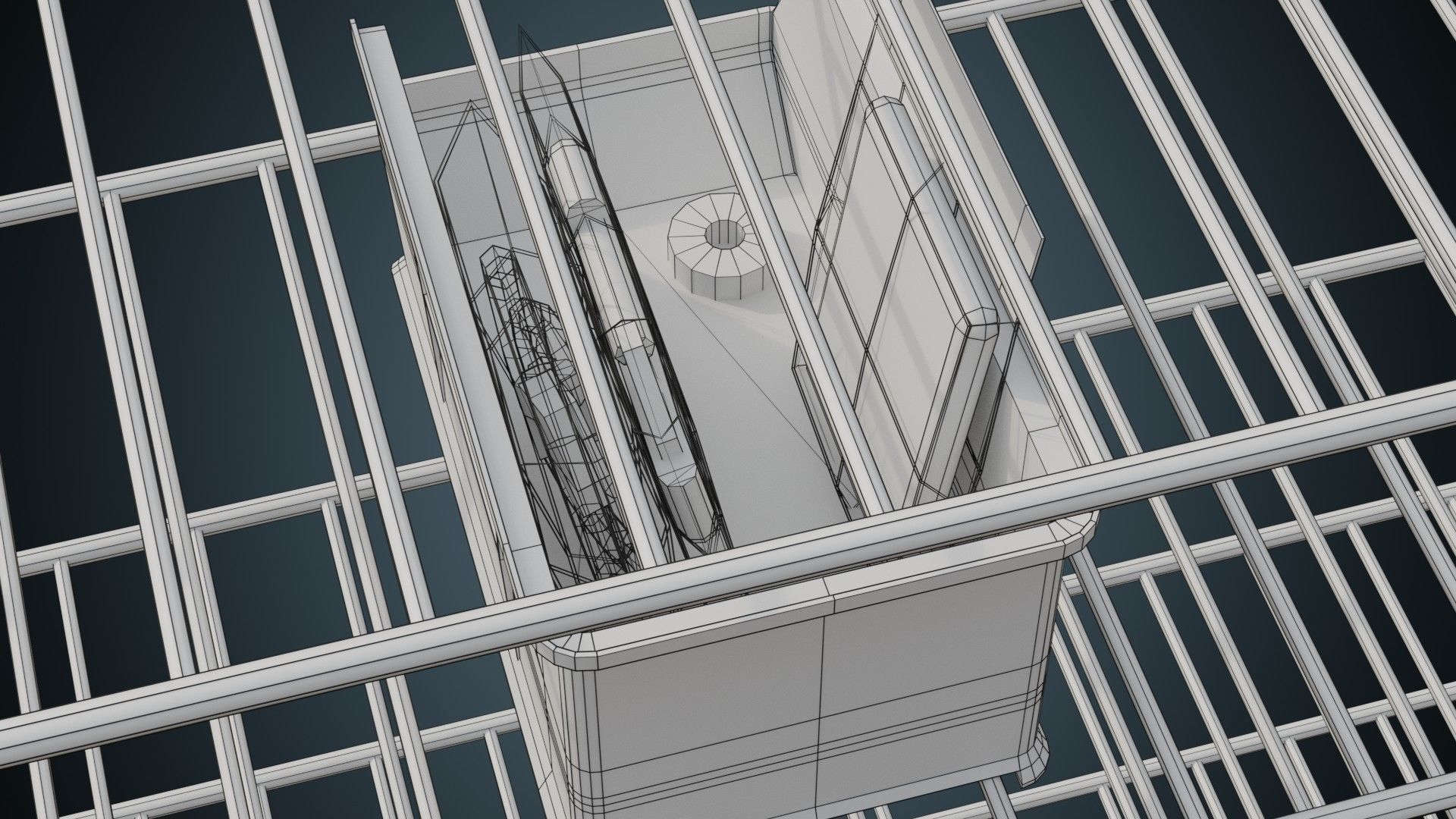 Medical Shelf 2B Low-poly 3D model_12