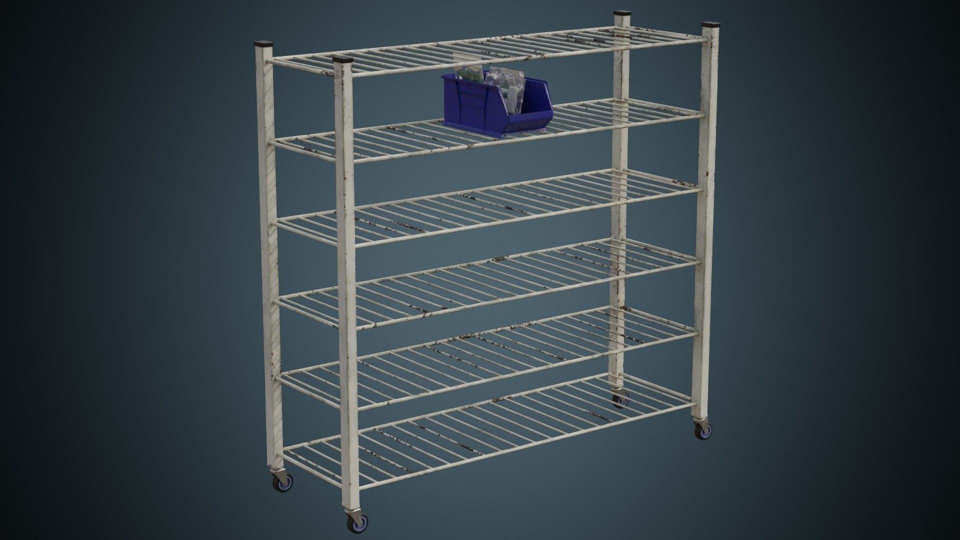 Medical Shelf 2B Low-poly 3D model_4