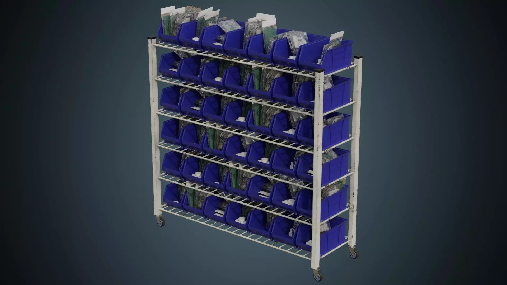 Medical Shelf 2B Low-poly 3D model_0
