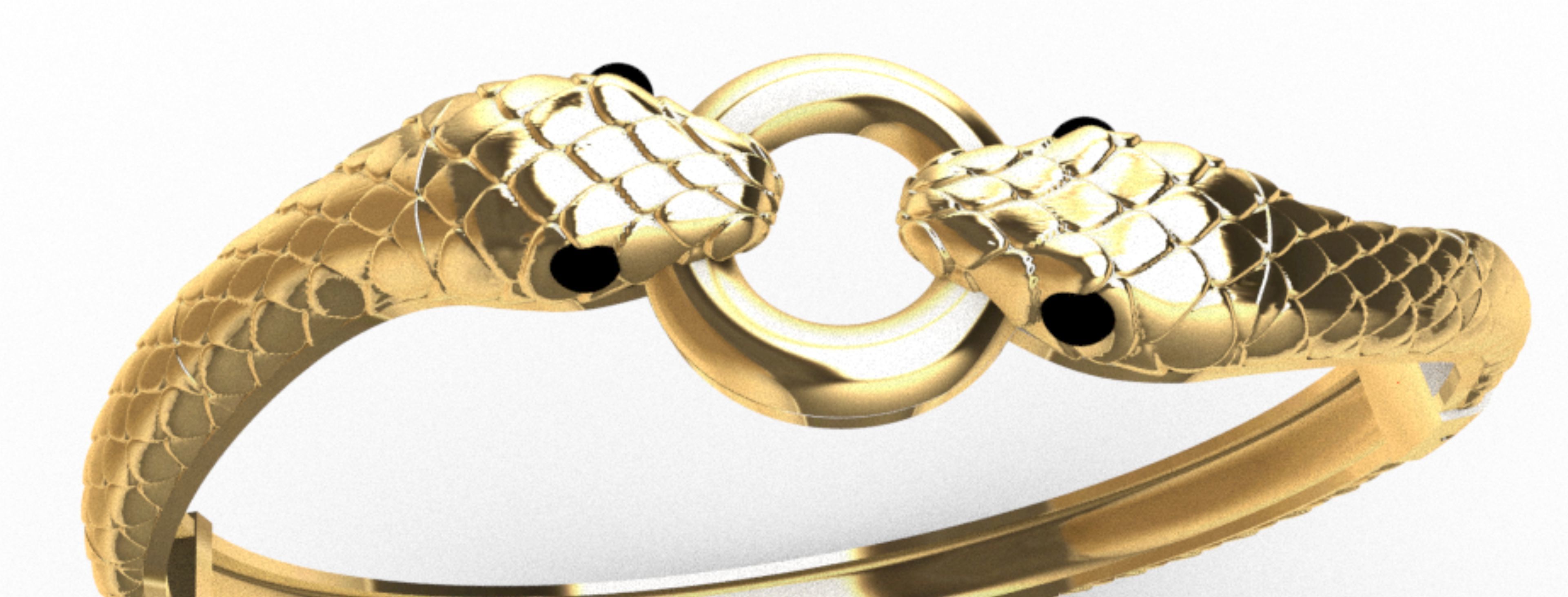 SNAKE BANGLE 3D print model_3