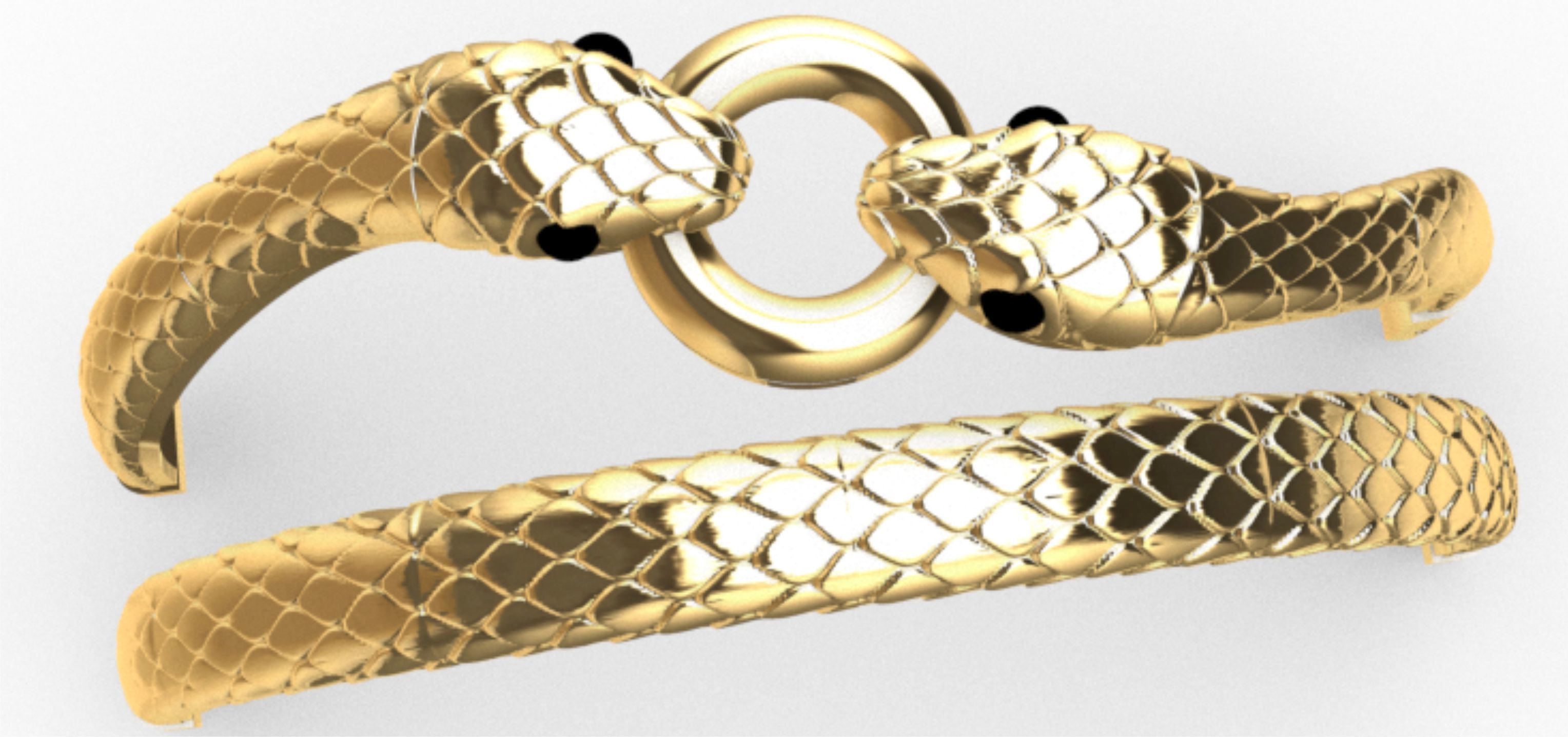 SNAKE BANGLE 3D print model_4