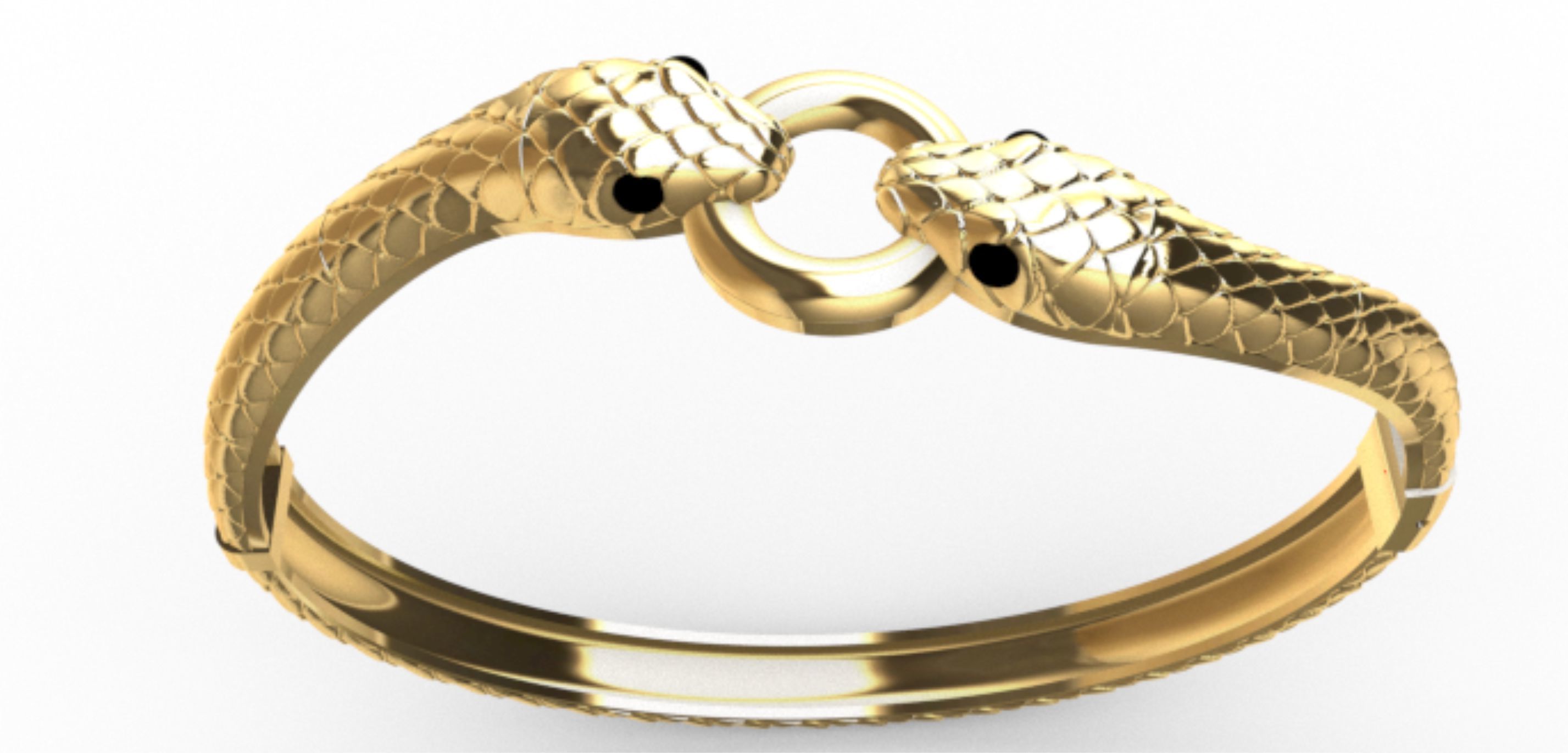 SNAKE BANGLE 3D print model_1