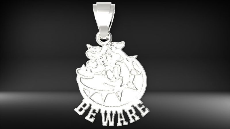 Guardian of Strength Bull Dog Pendant Jewelry Necklace Charm 3D print model_11