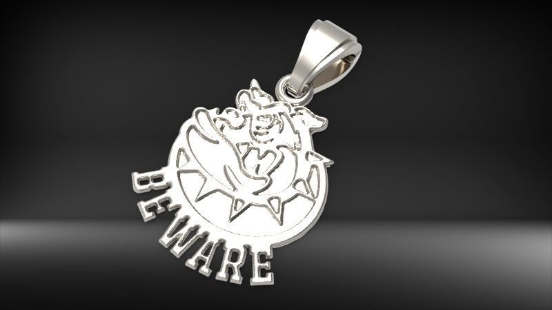 Guardian of Strength Bull Dog Pendant Jewelry Necklace Charm 3D print model_29