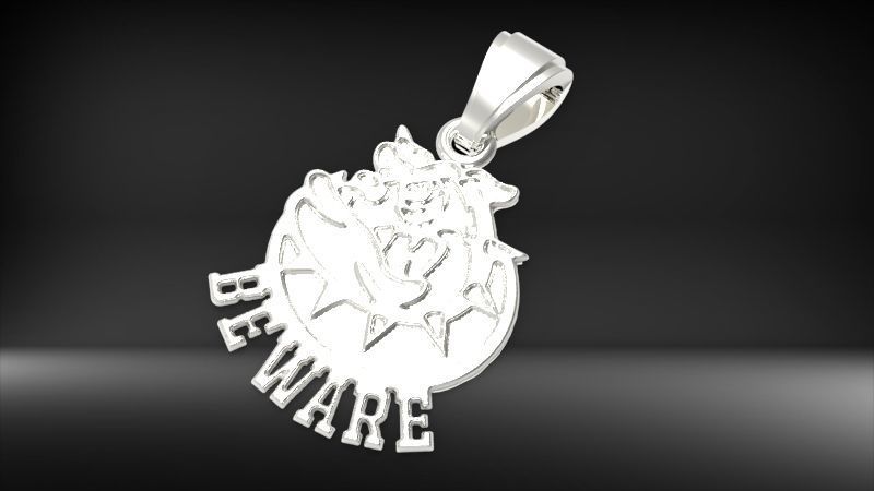 Guardian of Strength Bull Dog Pendant Jewelry Necklace Charm 3D print model_28