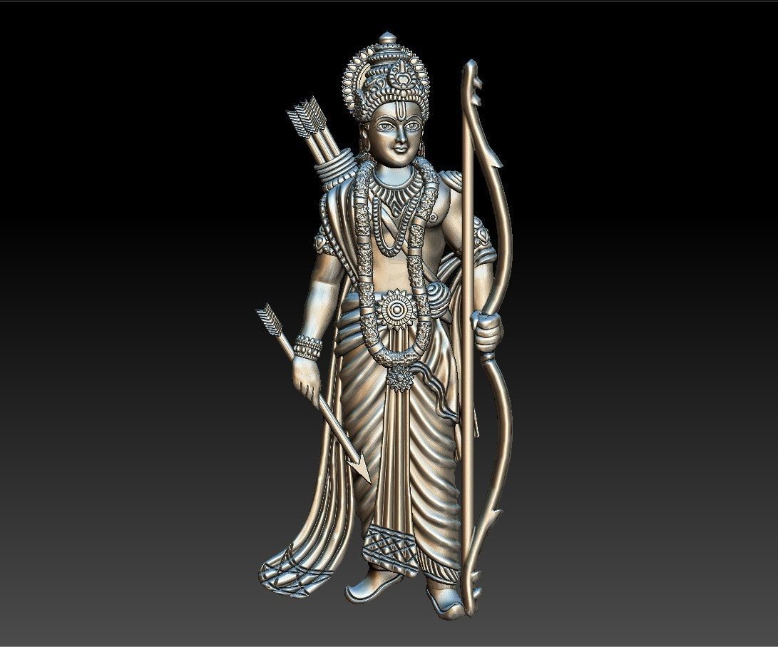 sri ramar pendent 3D print model_4