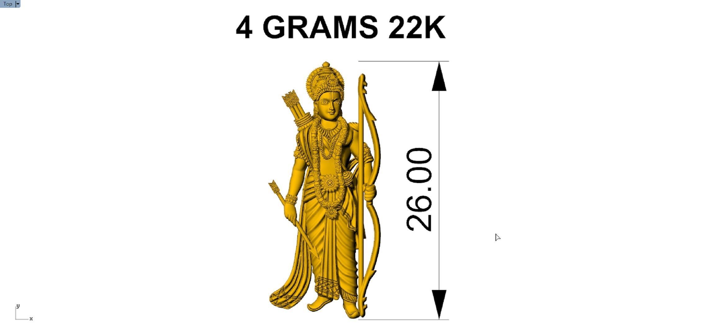 sri ramar pendent 3D print model_9