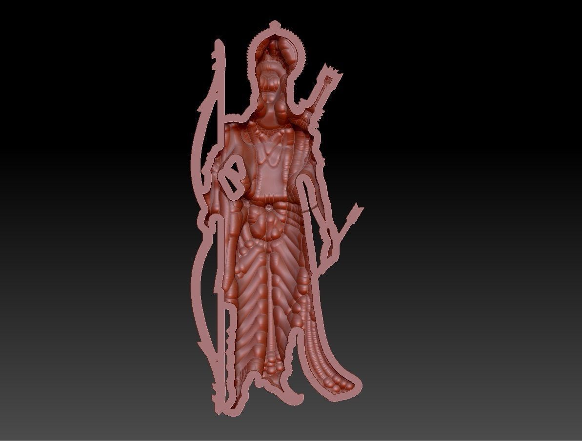 sri ramar pendent 3D print model_6