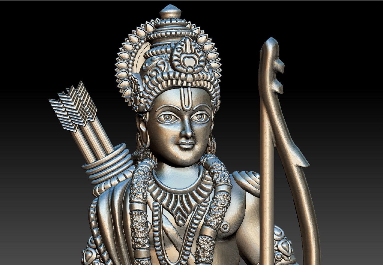 sri ramar pendent 3D print model_2