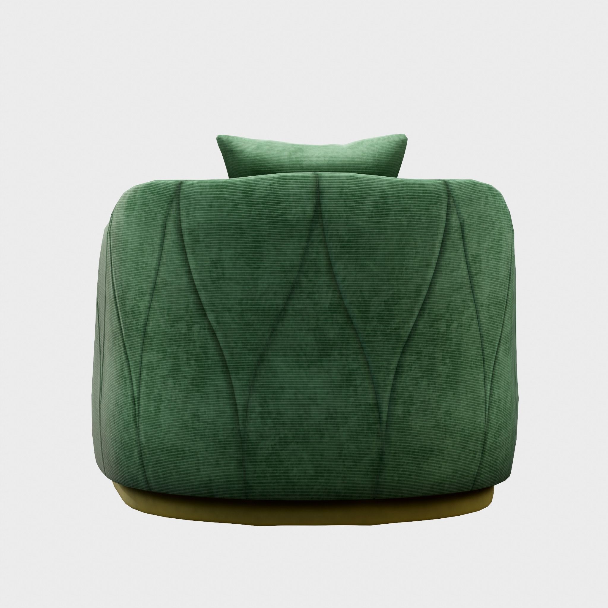 Velvet Accent Chair Low-poly 3D model_3