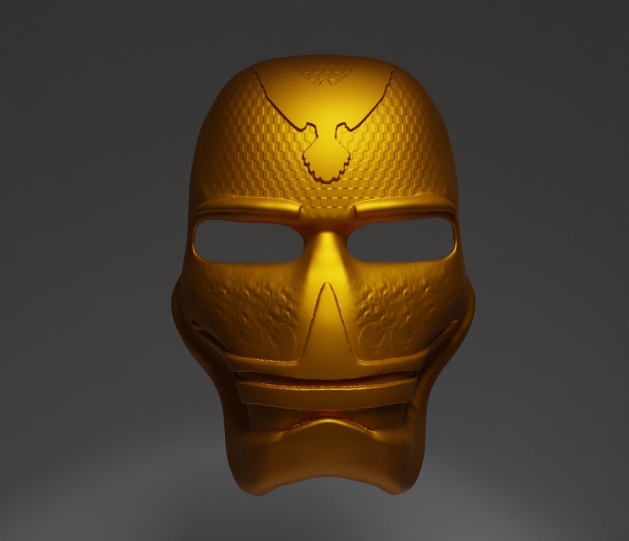  Eagle Head Punisher Cosplay Face Mask 3D print model_12