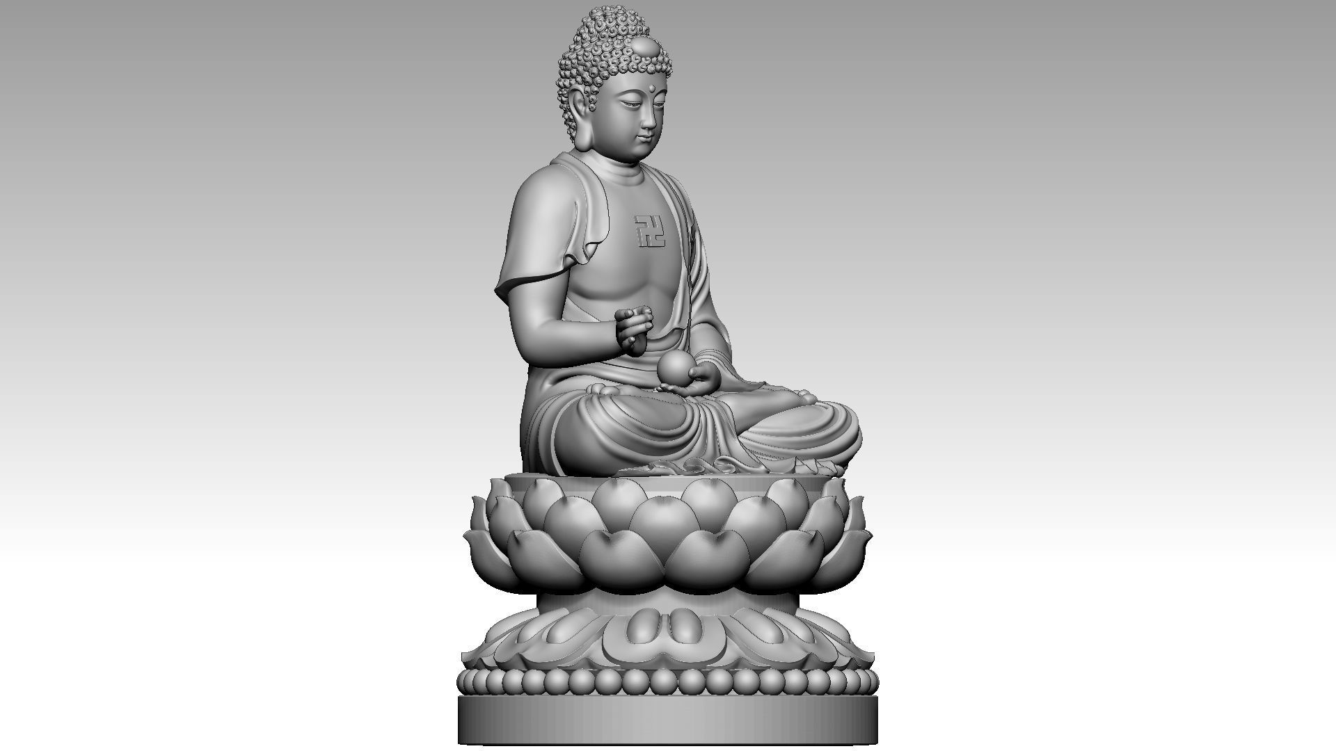 Amitabha Buddha 7 3D print model_7