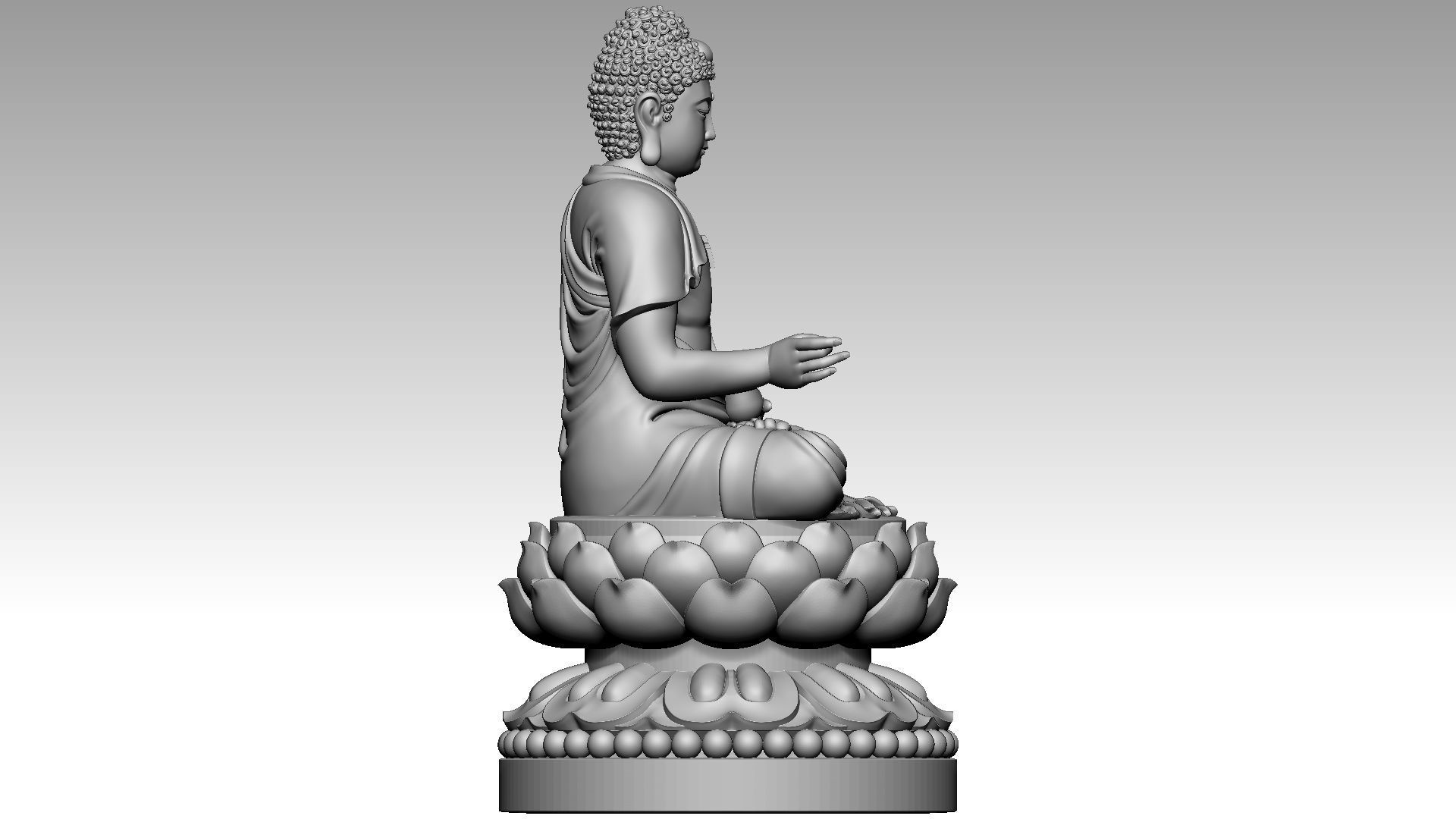 Amitabha Buddha 7 3D print model_6