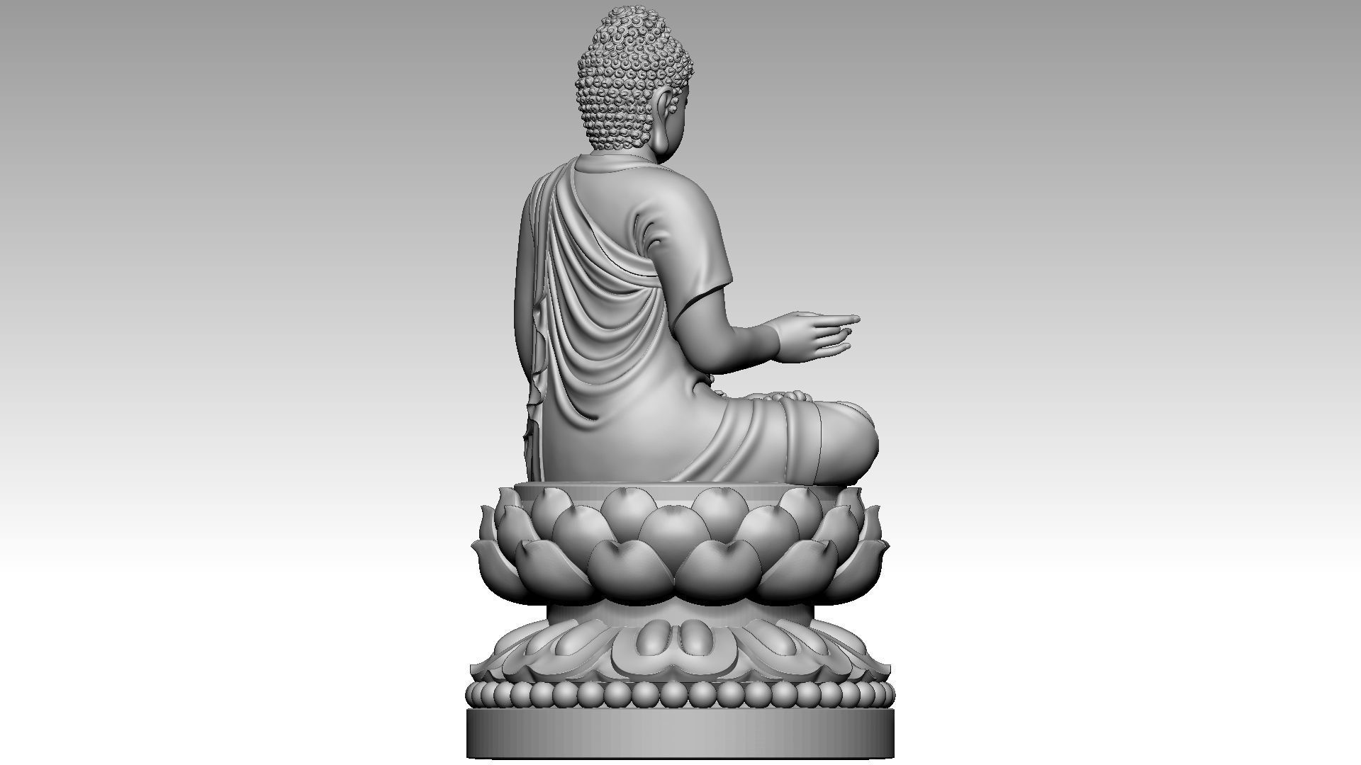 Amitabha Buddha 7 3D print model_5